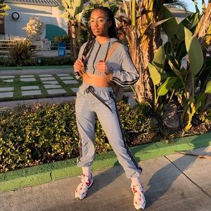 reflective 2pc track suit